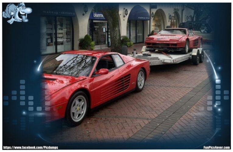 Ferrari mit Anhänger