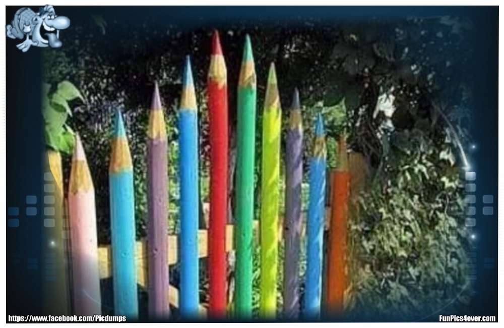 Buntstift Zaun - eine schöne Alternative zum normalen Zaun. Hat nicht jeder.