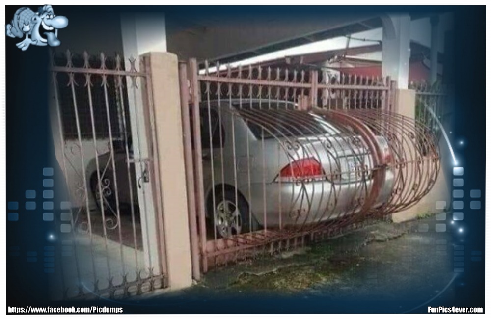 Garage erweitert - hier war der Inhaber aber sehr kreativ. So kann man das auch mal amchen.