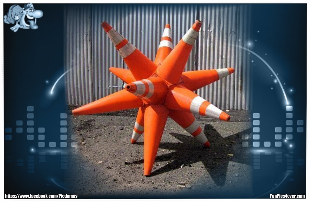 Adventsstern - die netten Kollegen vom Straßenbau leisten auch ihren Beitrag zum Advent.