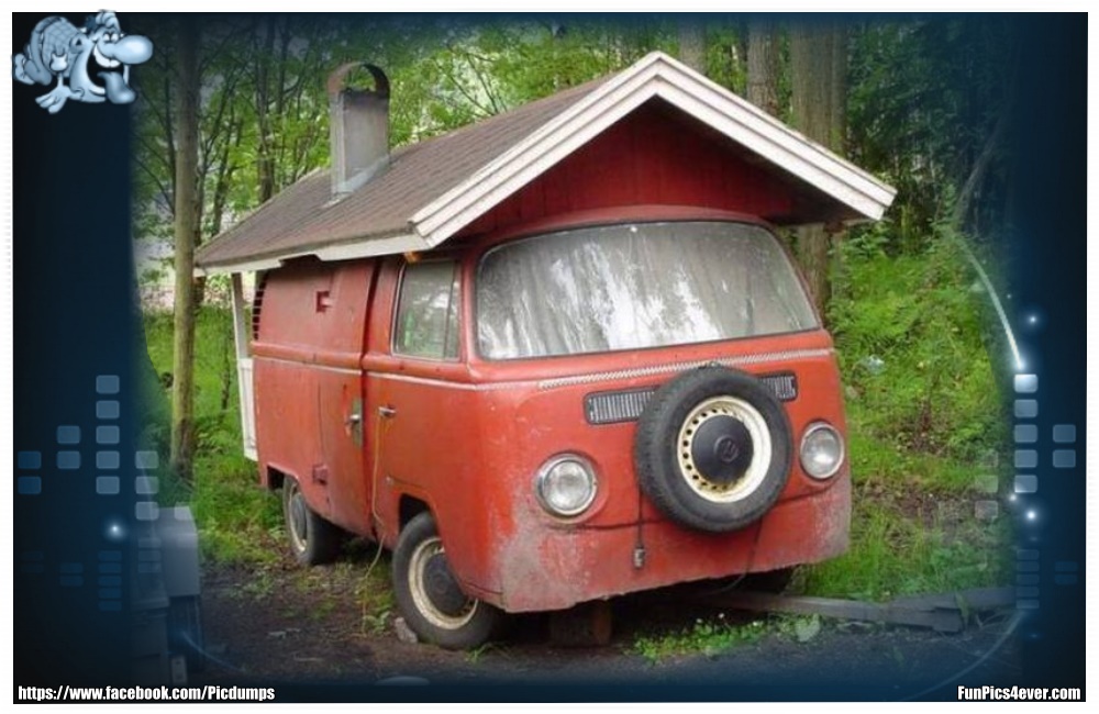 Bulli House - hier ein Vorschlag um VW aus der Krise zu bekommen. Baut Bulli Häuser!