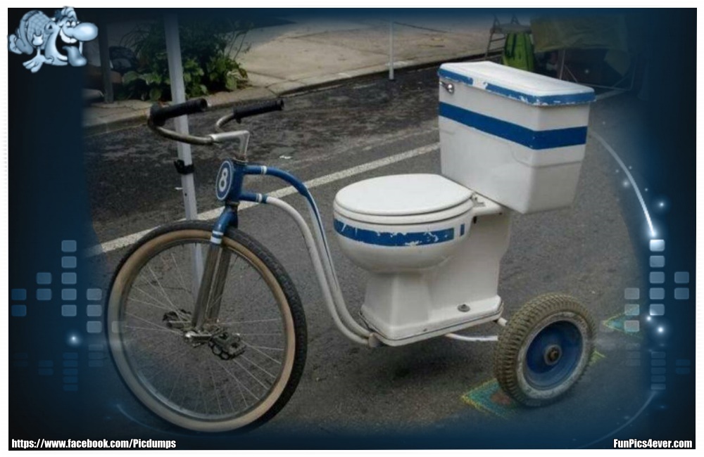 Fahrrad Toilette - da braucht man sich keine Sorgen zu machen schnell eine Toilette zu finden.