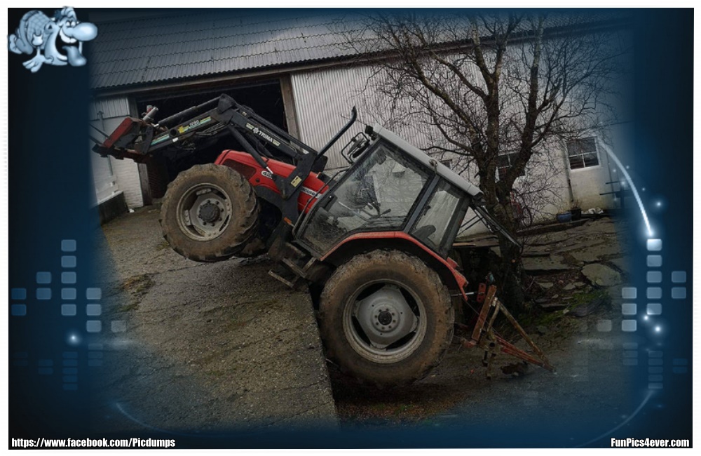 Traktor Fail - da war doch bestimmt Alkohol im Spiel, oder