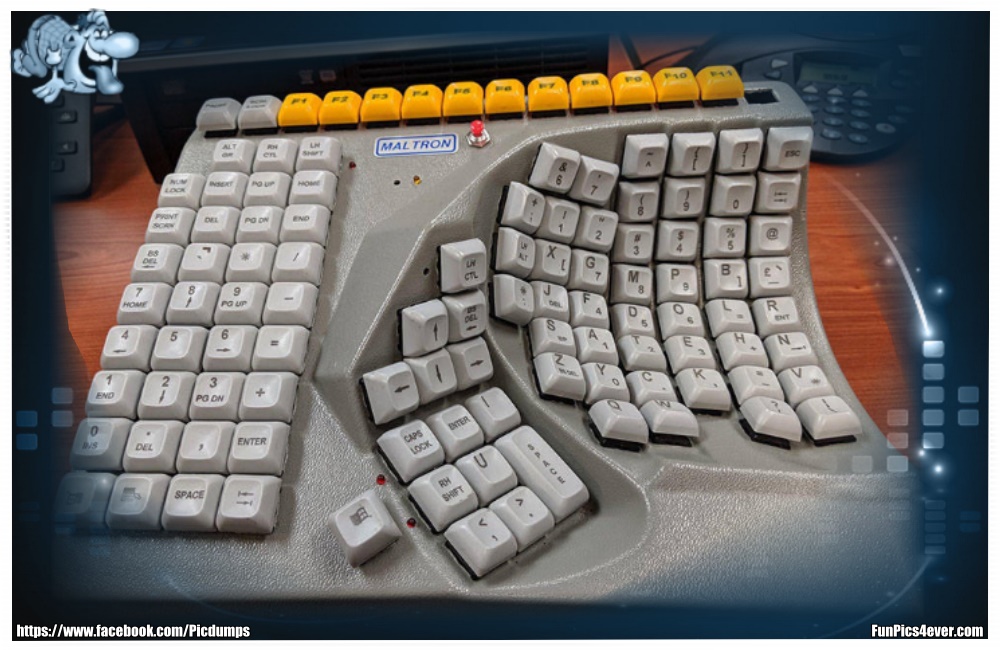 Crazy Keyboard - wer findet sich denn auf dieser verrückten Tastatur zurecht? Alle Achtung!