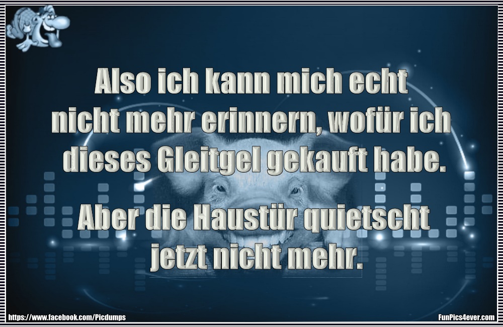 Also ich kann mich echt nicht mehr erinnern, wof&uuml;r ich dieses Gleitgel gekauft habe.
Aber die Haust&uuml;r quietscht jetzt nicht mehr.