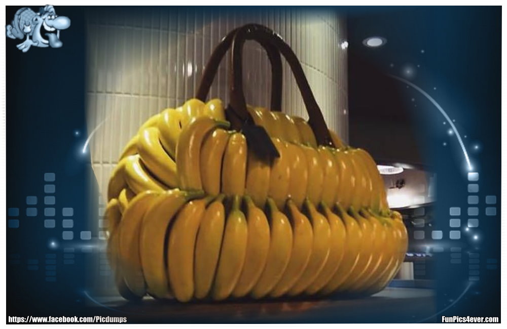 Bananen Tasche - ein Must-Have für alle Taschenliebhaber. Dagegen sieht Gucci und wie sie alle heißen blass aus.