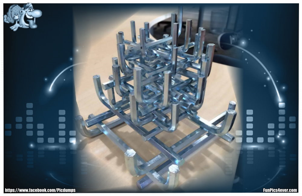 Inbusschlüssel Tetris - da ist der Feierabend in weiter Ferne, wenn man das lösen will.