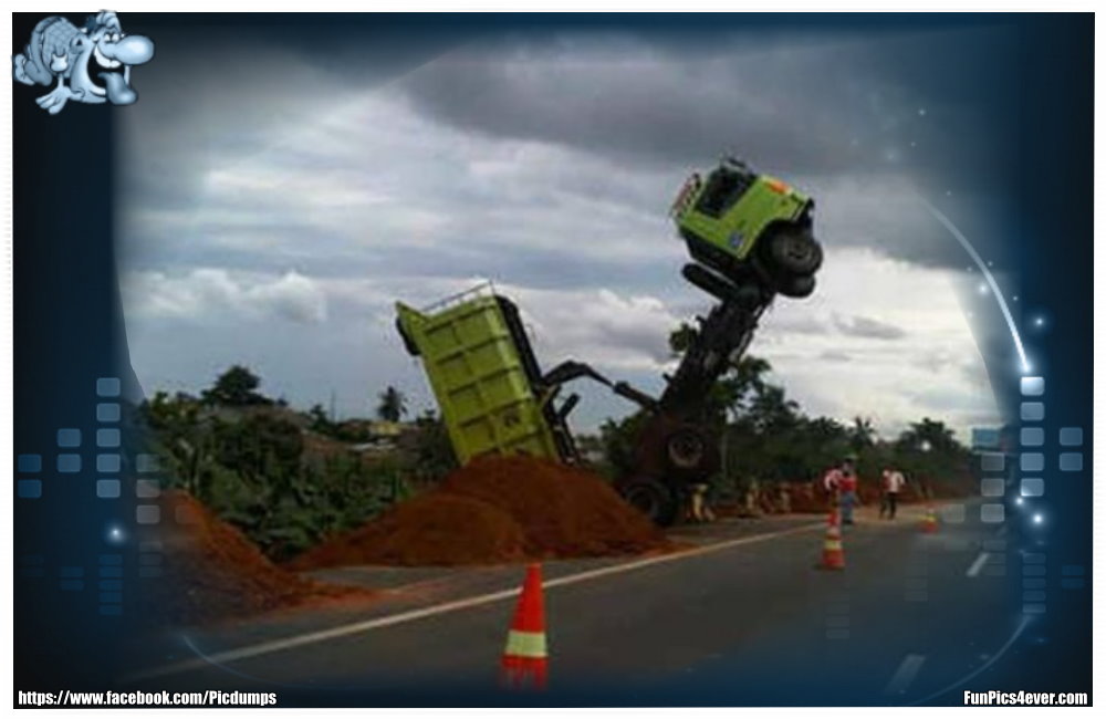LKW Hochstart - da wird der Chef aber begeistert sein, wenn er seinen Truck in der Luft sieht.