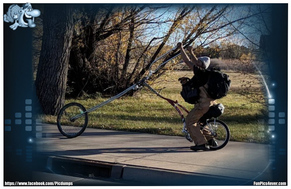 So sieht der Extreme Biker heutzutage aus. Da tut dir doch alles weh beim absteigen