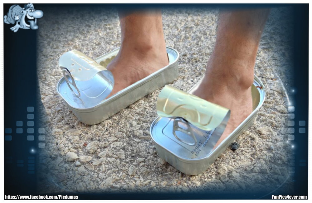 Mit diesen Dosen Sandalen ist man der absolute Hingucker. Bitte vorher schön spülen.