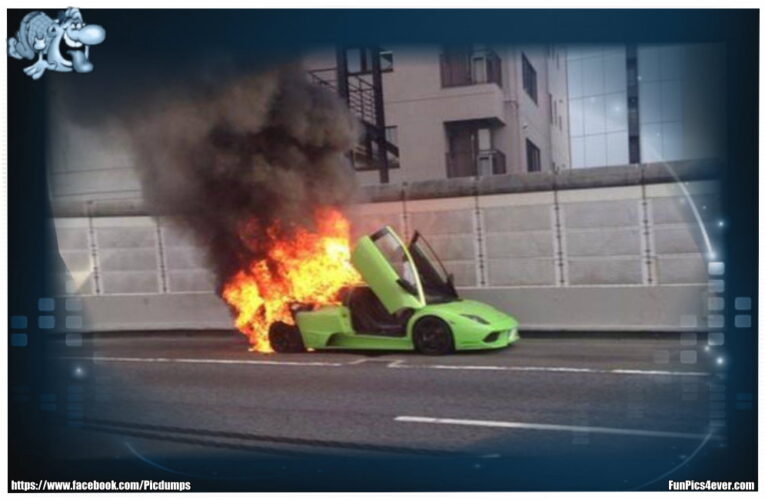 Brennender Lambo