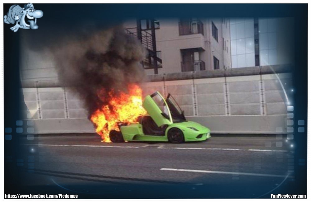 Ein brennender Lambo treibt jeden Auto Fan die Tränen in die Augen. Das wird nicht billig.