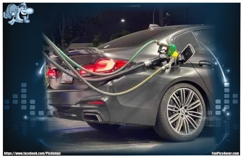 So geht schnelles Tanken bei einem BMW. Da staunt die Konkurrenz.